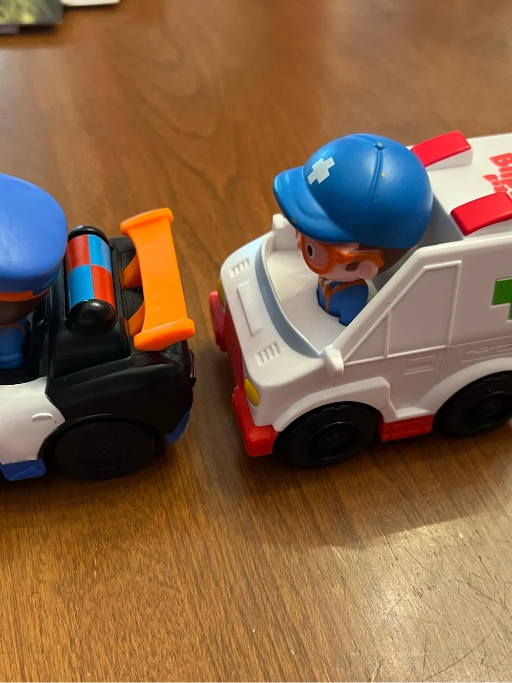 Blippi 2 Rescue Vehicles ambulance and police car Toy Set